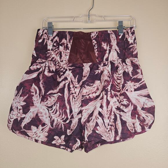 Free People FP Movement The Way Home Floral Shorts Eggplant Size XL - Picture 2 of 7